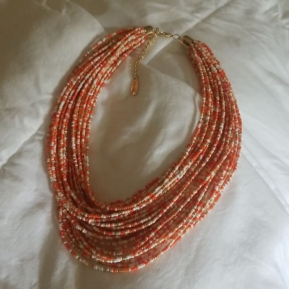 Bocar Multiple Strand Handmade Beaded  Statement Collar Necklace for Women